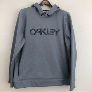 Oakley Gray Logo Fleece Lined Men’s Hoodie Size XL Flawed